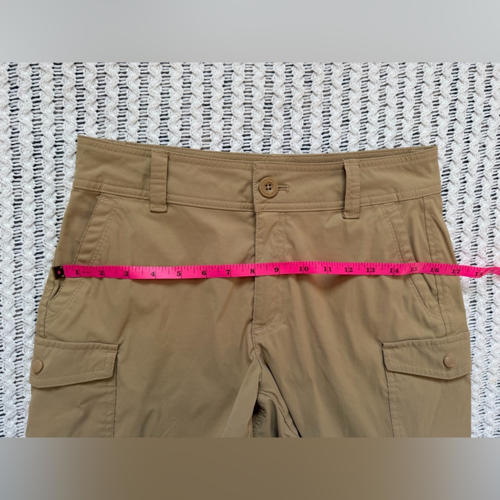 EDDIE BAUER Like New Stretch Cargo Pocket Tan Khaki Casual Outdoor Shorts Size 4 - Picture 10 of 11